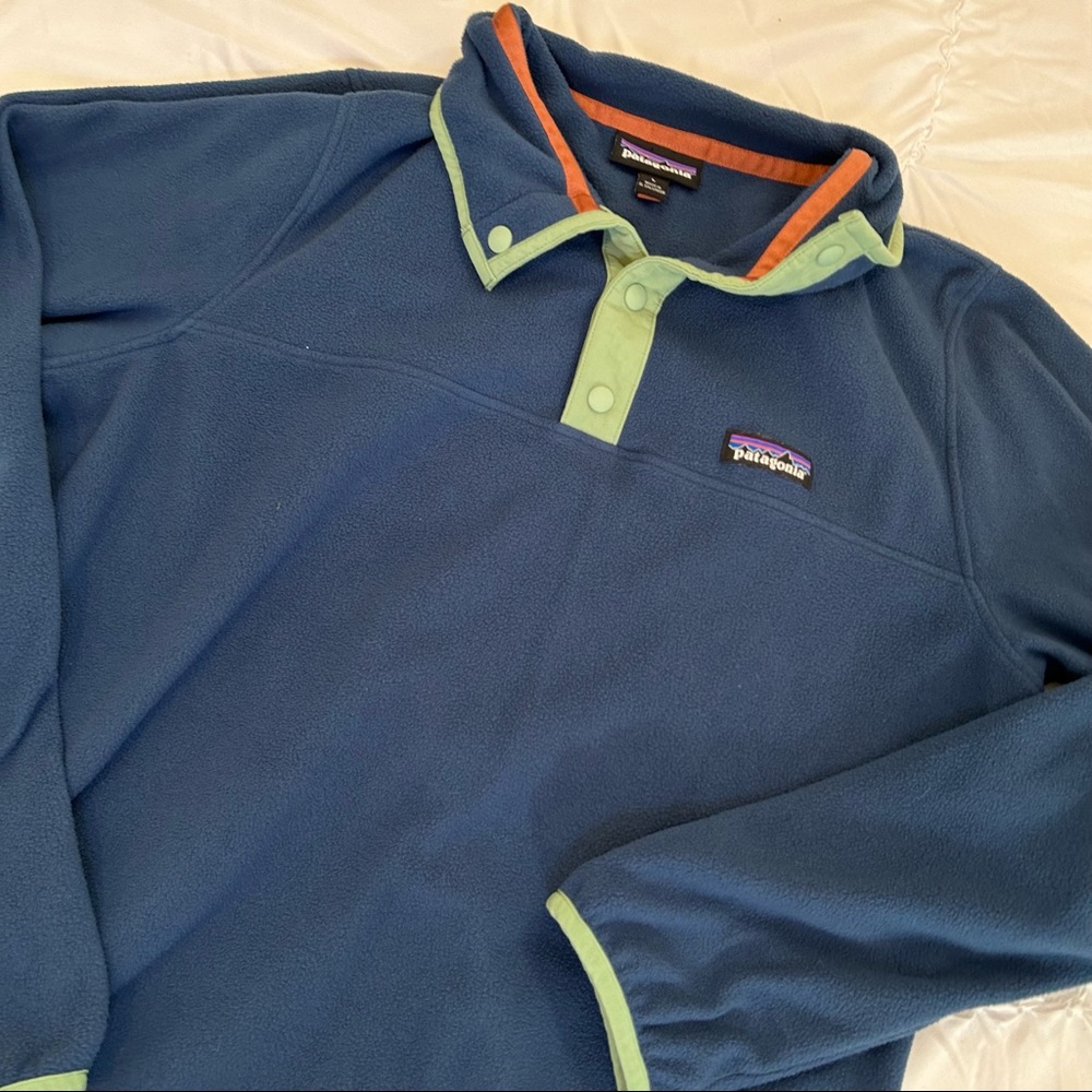 Patagonia Navy Quarter Snap Pullover Fleece